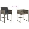 vidaXL 9 Piece Patio Dining Set with Cushions Gray Poly Rattan