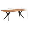 vidaXL Dining Table Acacia Wood Solid Acacia Wood Large Durable