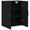 vidaXL Wall-mounted Cabinet Black Oak 27.36 x 13.39 x 35.43 in