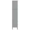 vidaXL Bookcase Grey Solid pine wood Tall Bookcase Rectangular