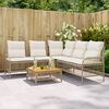 vidaXL Patio Sofa Set Beige