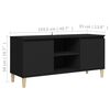 vidaXL TV Cabinet Black Engineered wood Medium TV Cabinet Rectangular