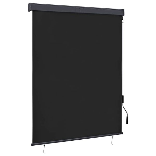 vidaXL Roller Shade Anthracite Polyester with PA Coating 55.1x98.4in