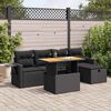 vidaXL Garden Sofa Set Black