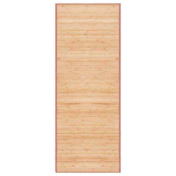 vidaXL Rug Brown Bamboo 31.5 x 78.7 in Foldable Rug Rectangular