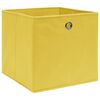 vidaXL Storage Box Set of 10 Yellow Non-woven fabric (100% polyester)