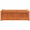 vidaXL Garden Planter Wax brown Solid pine wood 35.4 x 12.2 x 12.2 in
