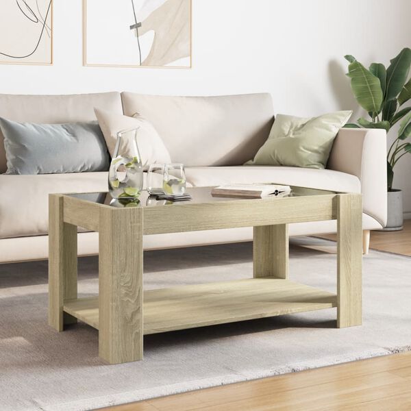 vidaXL Coffee Table Sonoma Oak Engineered Wood Medium Coffee Table