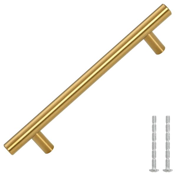 vidaXL Cabinet Handle Set of 10 Gold Stainless Steel Medium