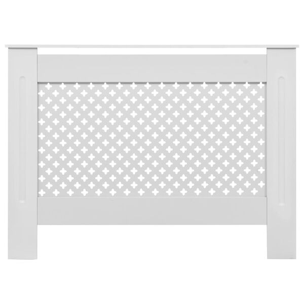 vidaXL Radiator Covers 2 pcs White 44.1"x7.5"x32.1" MDF