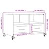 vidaXL TV Cabinet White Cold-rolled steel Medium TV Cabinet