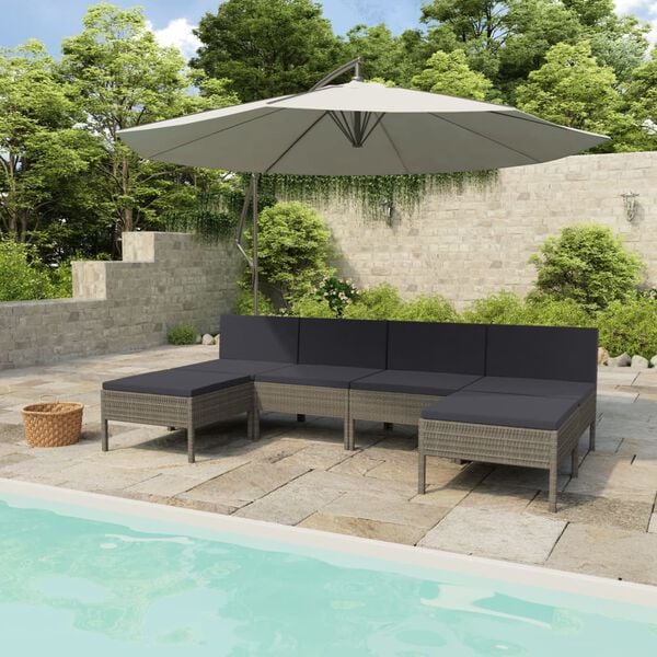 vidaXL Garden Furniture Set Grey
