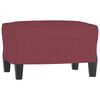 vidaXL Sofa Chair with Footstool Wine Red 23.6" Fabric