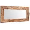 vidaXL Decorative Mirror Brown Teak, Glass 47.2 x 23.6 in