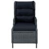 vidaXL Garden Chair Dark Grey Round PE Rattan Large Garden Chair Other