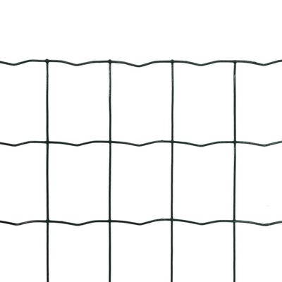 vidaXL Euro Fence Steel 82ft x 3.9ft Green