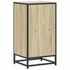 vidaXL Book Cabinet Sonoma oak Engineered wood, Metal Compact