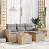 vidaXL Garden Sofa Set Mix Beige