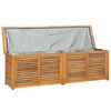 vidaXL Garden Storage Box Warm Teak Solid teak wood, water-resistant PE bag