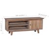 vidaXL TV Stand 39.4"x11.8"x15.7" Solid Wood Teak