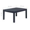vidaXL Patio Garden Set Set of 3 Anthracite Plastic, Polyester Standard