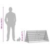 vidaXL Rabbit Cage Silver 650 x 55 x 55 cm Galvanised Steel