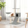 vidaXL Cat Tree Light Grey Engineered wood, plush, sisal Medium