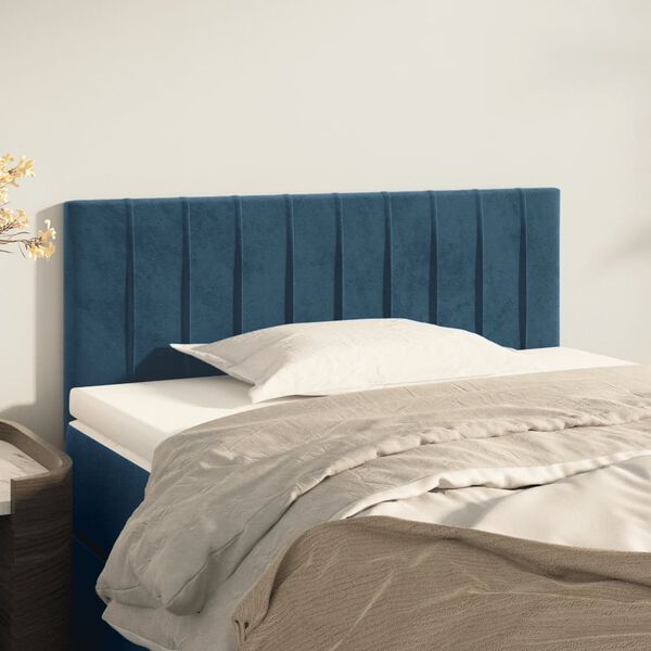 vidaXL Headboard Dark Blue 35.4"x2"x30.7"/34.6" Velvet