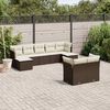 vidaXL Garden Sofa Set Brown, Cream White