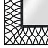 vidaXL Wall Mirror Black Powder-coated steel, mirrored glass