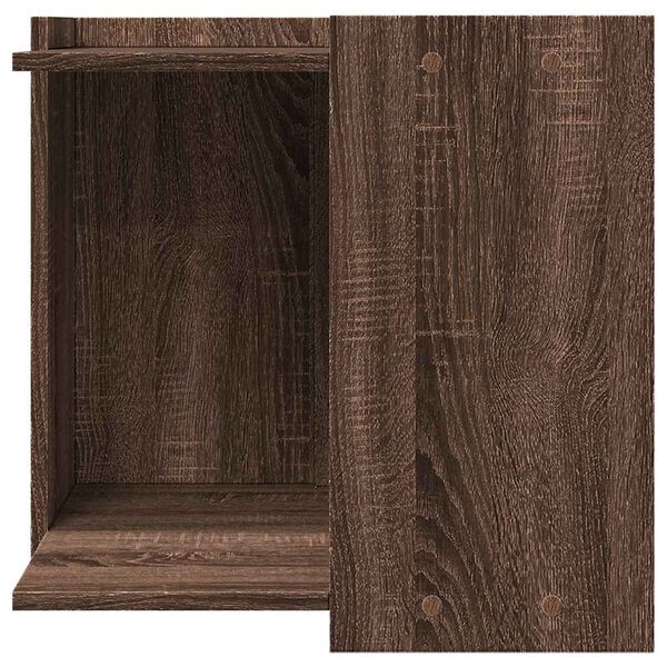 vidaXL Cat Litter Box Enclosure Brown Oak Engineered Wood Compact