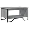 vidaXL Coffee Table Grey Sonoma Engineered Wood, Metal Medium