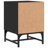 vidaXL Bedside Cabinet Black Engineered wood, glass, steel