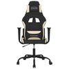 vidaXL Gaming Chair Black and Cream Fabric