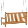 vidaXL Swing Bench Natural Teak Solid Teak Wood Standard Durable