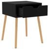 vidaXL Bedside Cabinet Set of 2 High gloss black Engineered wood