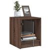 vidaXL Bedside Cabinet Brown Oak Engineered wood, Glass Compact