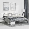 vidaXL Bed Frame Black Powder-Coated Steel Full Bed Frame Rectangular