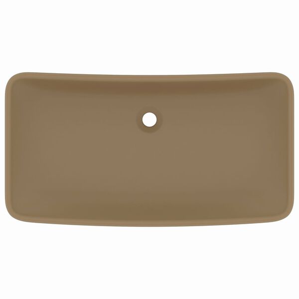 vidaXL Luxury Basin Rectangular Matt Cream 28.0x15.0" Ceramic