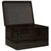 vidaXL Wooden Box Black Solid pine wood 15.7 x 11.8 x 9.1 in Wooden Box