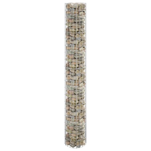 vidaXL Circular Gabion Pole Galvanized Steel Ø11.8"x78.7"