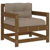 vidaXL Garden Chair Honey brown, Taupe Solid pine wood, Oxford fabric