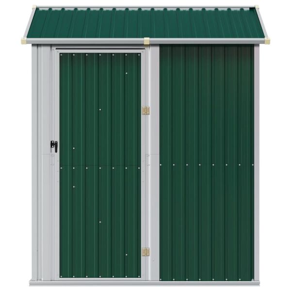 vidaXL Garden Shed Green Galvanized Steel Large Garden Shed
