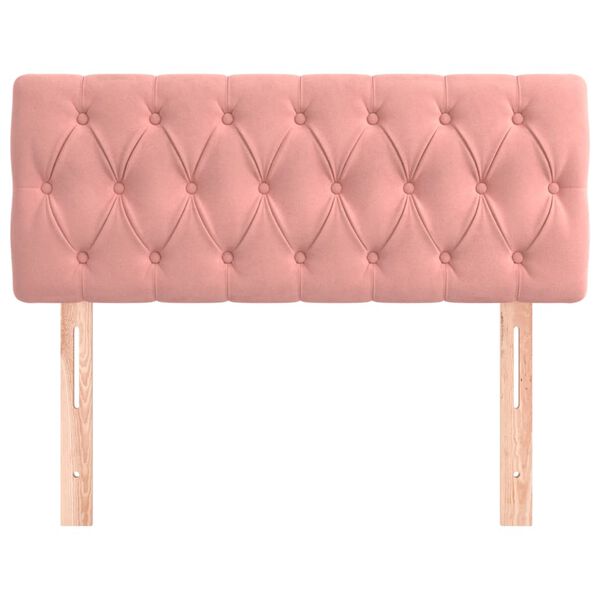 vidaXL Headboard Pink 35.4"x2.8"x30.7"/34.6" Velvet