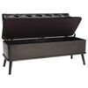 vidaXL Storage Bench Black Faux leather, MDF, Engineered wood, Steel