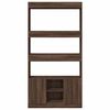 vidaXL Highboard Brown Oak Engineered Wood Tall Highboard Rectangular