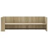 vidaXL Wall Shelf Sonoma Oak Engineered Wood 39.4 in Modern Wall Shelf
