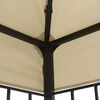 vidaXL Gazebo Cream, Black Polyester, Steel 9.8x13.1 ft Durable Gazebo