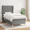 vidaXL Box Spring Bed with Mattress Dark Gray 39.4"x79.9" Twin XL Fabric