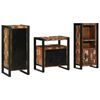 vidaXL Bathroom Furniture Set with Door 3 pcs Brown Solid Reclaim Wood